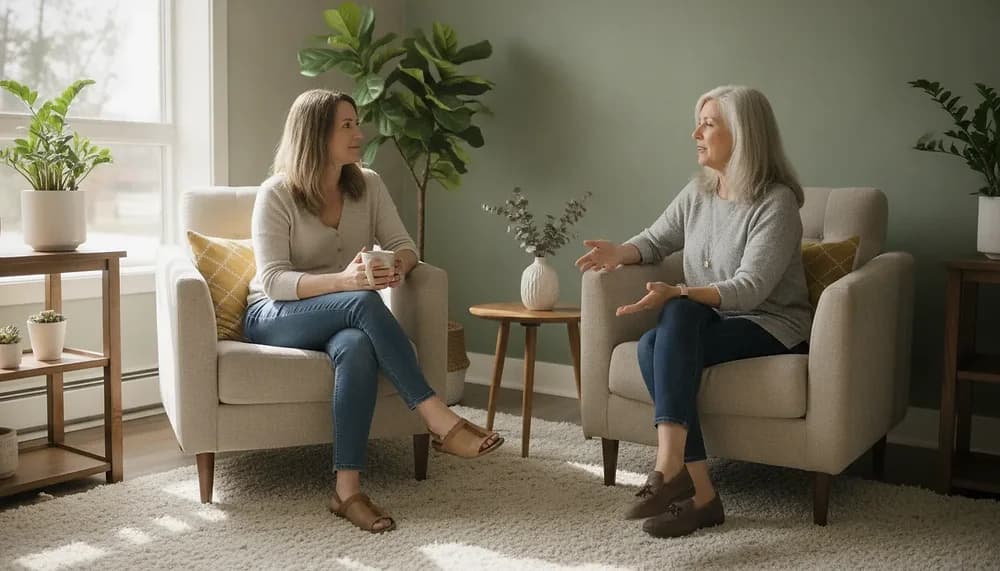 CBT therapy Edmonton counselling session in a calm office