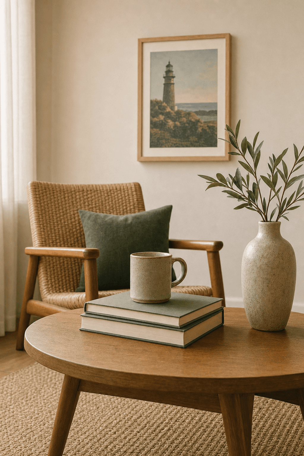 A warm counselling room at Charis Counselling with comfortable chairs and natural light