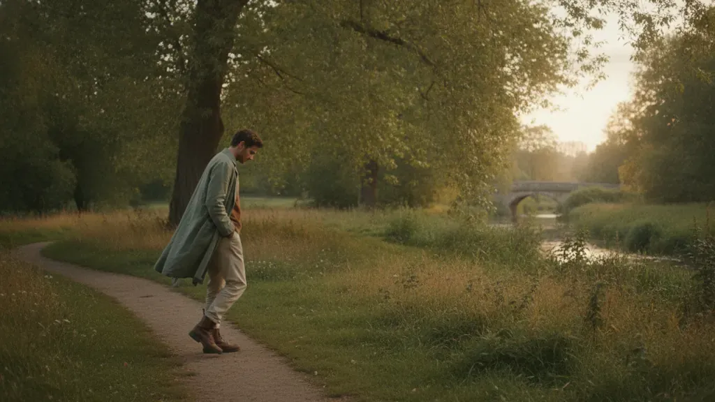 Person walking through a quiet park after complicated grief therapy Edmonton support